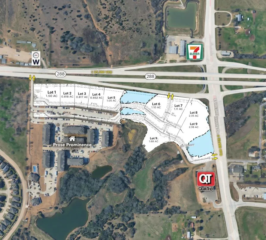 Denton Retail Site site map — 1400 N Loop 288, Denton, TX 76209