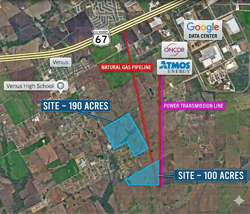 Midlothian Data Center / Industrial site map — Midlothian, TX